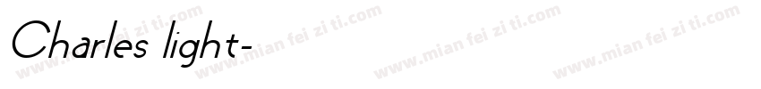 Charles light字体转换